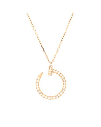 Juste un Clou Pendant Necklace 18K Rose Gold and Pave Diamonds