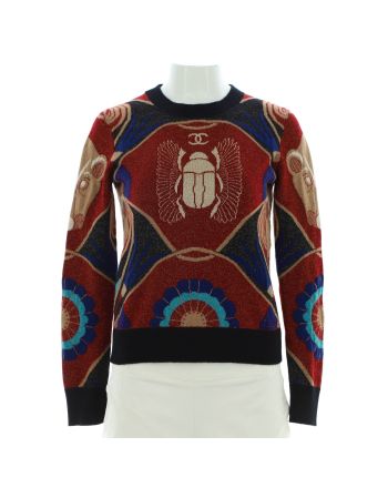 Women's Paris-New York Scarab Crewneck Sweater Cashmere Blend